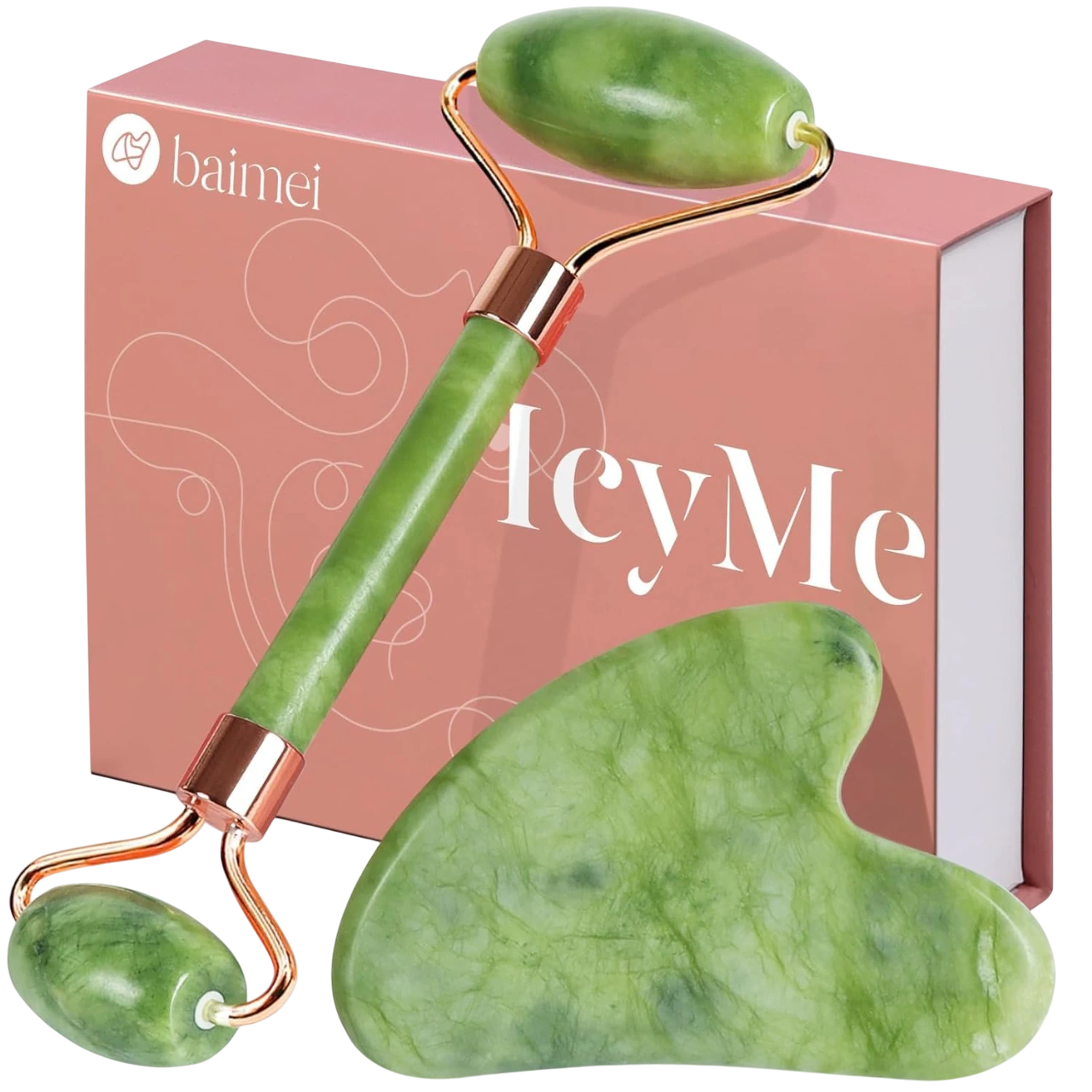 IcyMe Gua Sha & Jade Roller Facial Tools