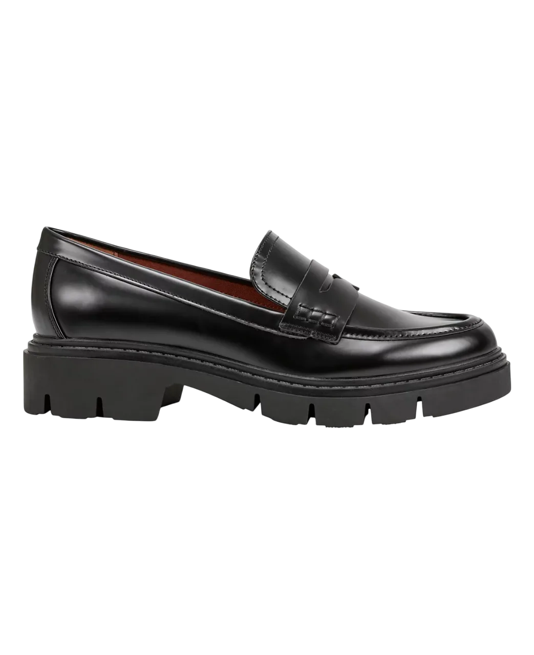 Women's Cube Lug Sole Penny Loafers