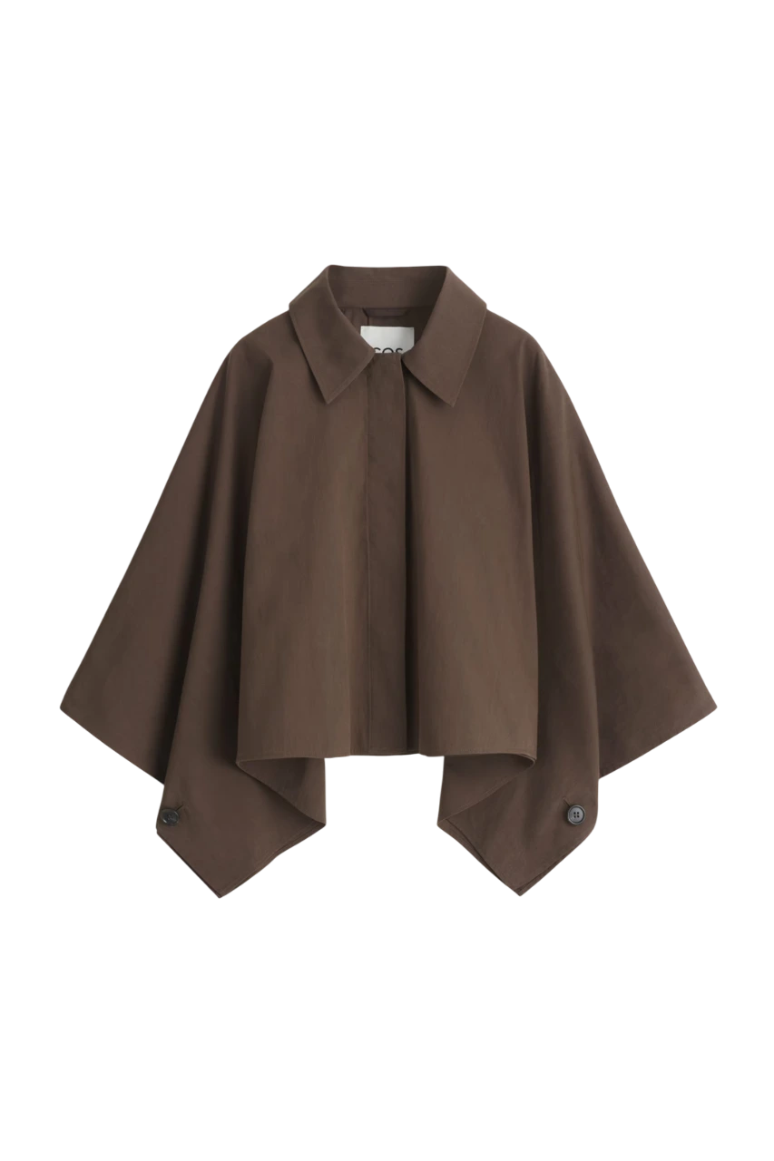 CROPPED TRENCH COAT CAPE